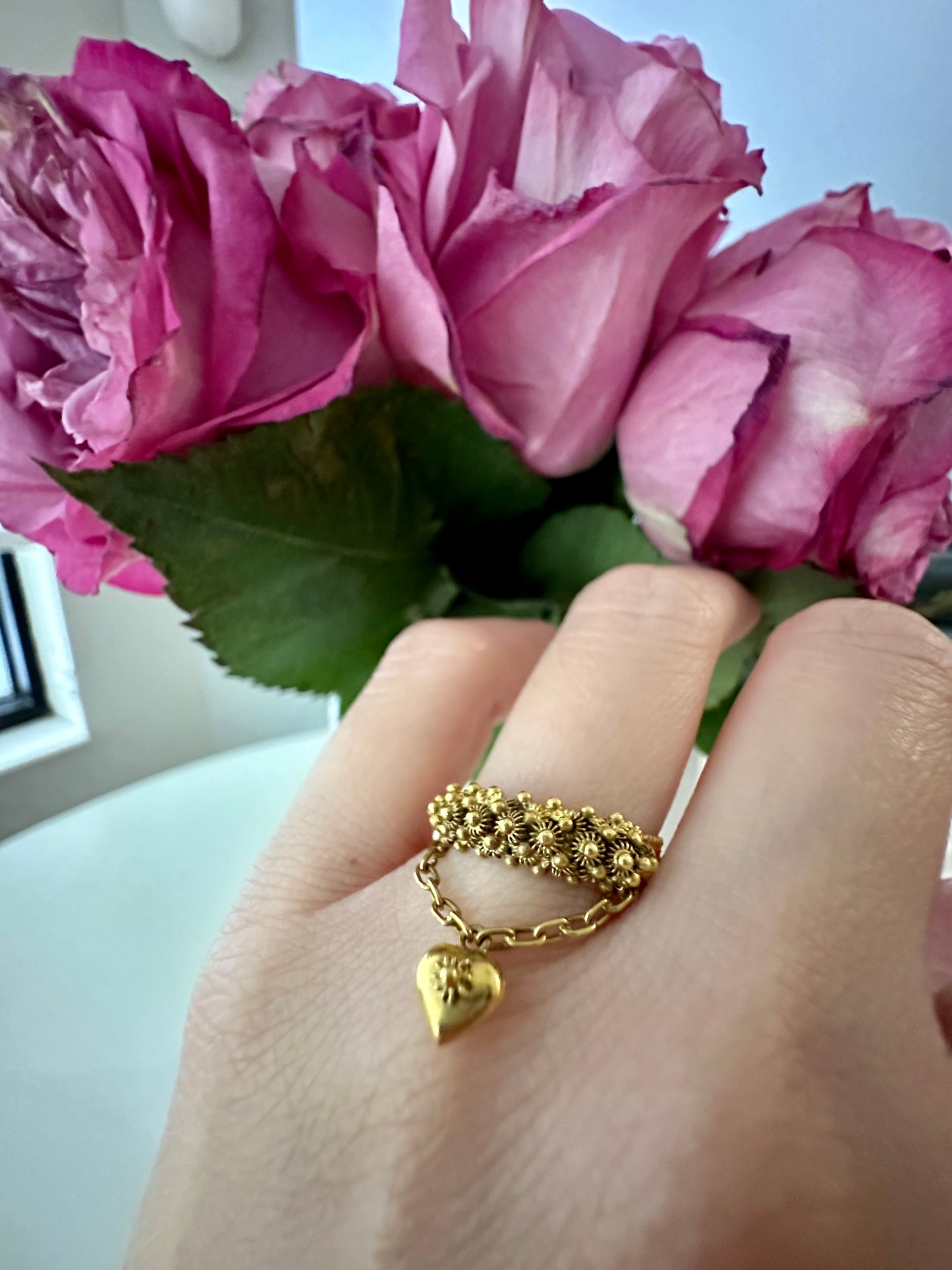 Victorian Key to my Heart ring